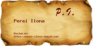Perei Ilona névjegykártya